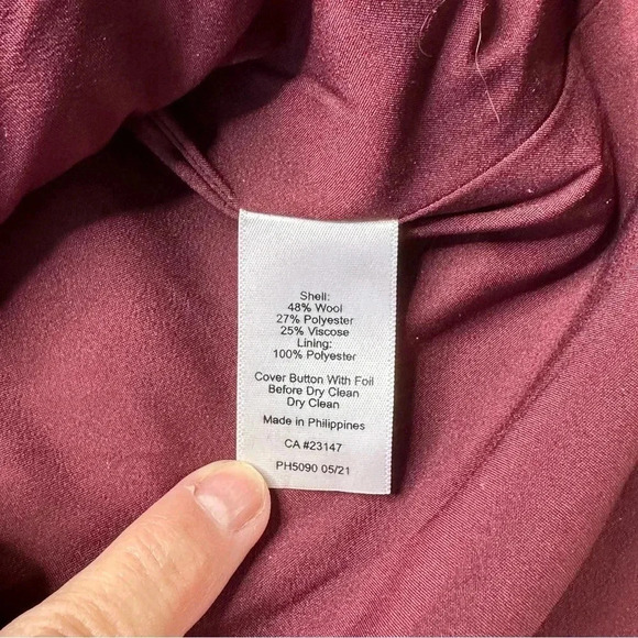 Talbots Women’s Plaid Wool Pencil Skirt 12P Brown Pink Button Closure Lined - Picture 8 of 11